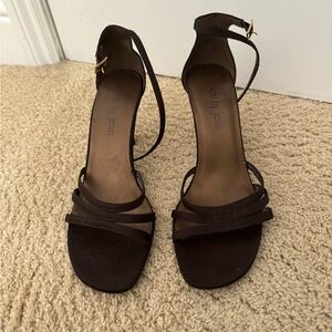 Chocolate Brown Heeled Sandal